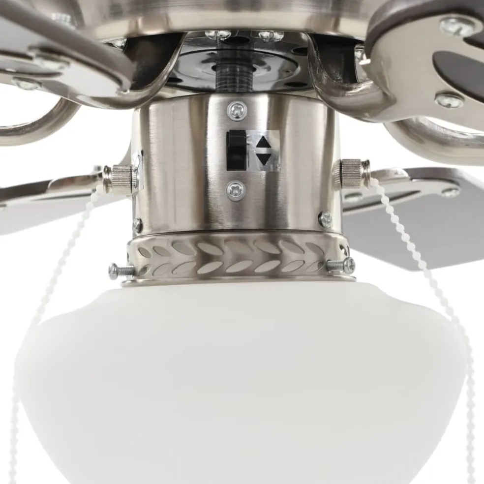 vidaXL Plafondventilator met lamp 82 cm donkerbruin