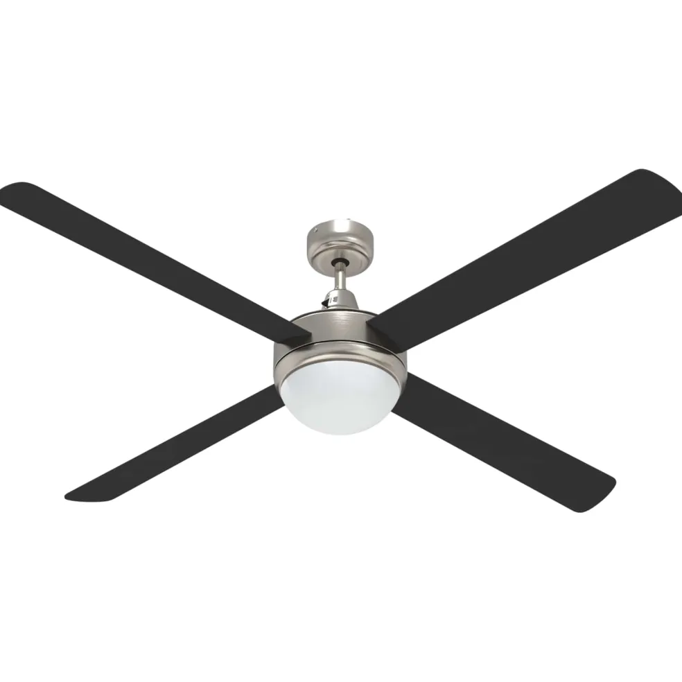 vidaXL Plafondventilator met lamp afstandsbediening 76 cm donkerbruin