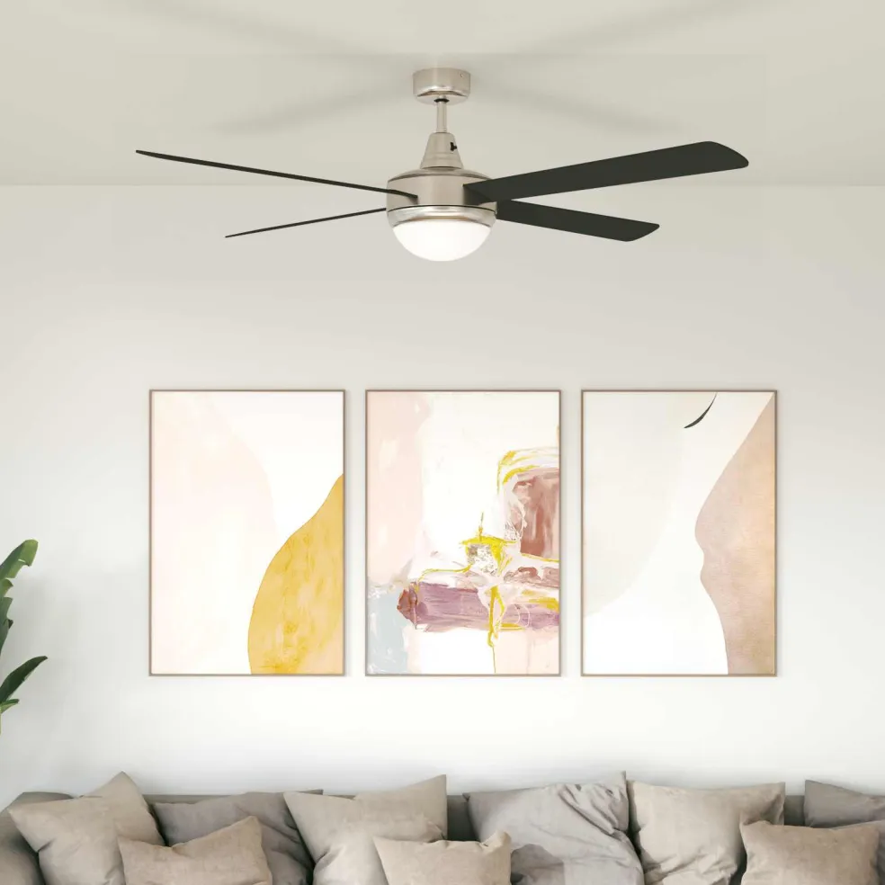 vidaXL Plafondventilator met lamp afstandsbediening 76 cm donkerbruin