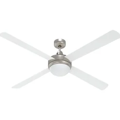 vidaXL Plafondventilator met licht en afstandsbediening Ø 130 cm Wit