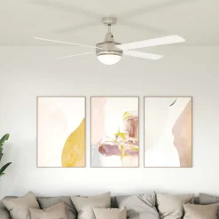 vidaXL Plafondventilator met licht en afstandsbediening Ø 130 cm Wit