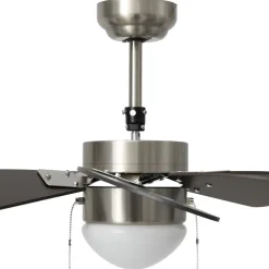 vidaXL Plafondventilator met lamp 76 cm donkerbruin