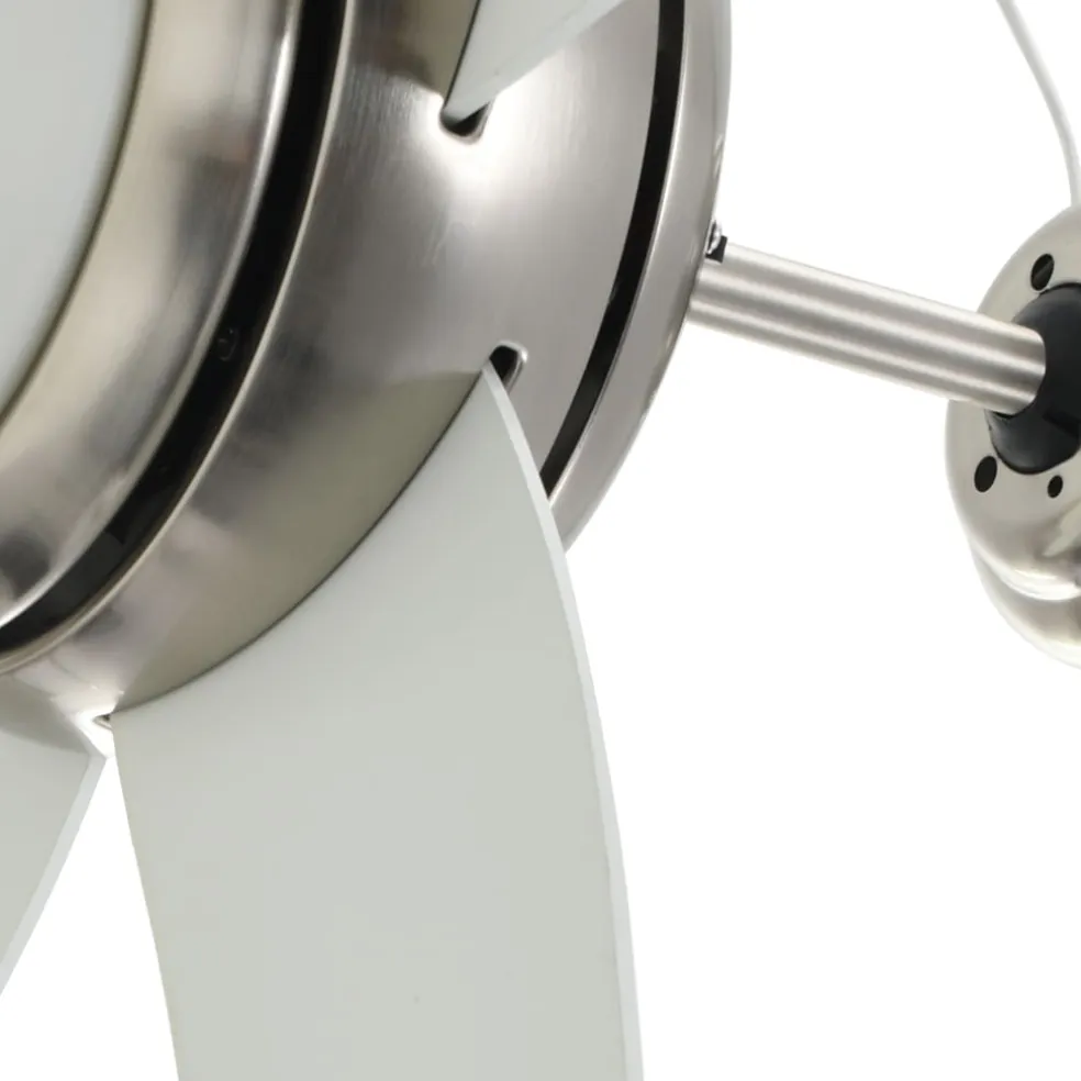 vidaXL Plafondventilator met lamp 128 cm wit