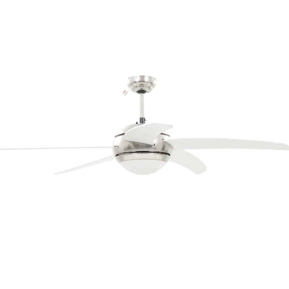 vidaXL Plafondventilator met lamp 128 cm wit