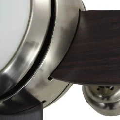 vidaXL Plafondventilator met lamp 128 cm bruin