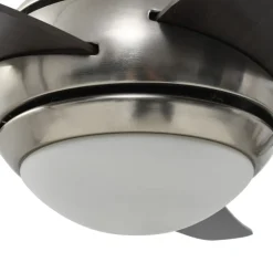 vidaXL Plafondventilator met lamp 128 cm bruin