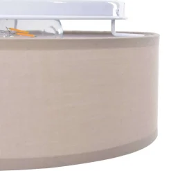 vidaXL Plafonnière met schijnwerpers Taupe 38 x 38 x 13,5 cm Stof