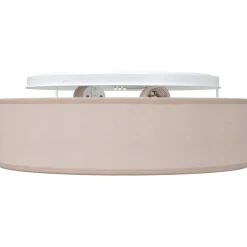 vidaXL Plafonnière met schijnwerpers Taupe 38 x 38 x 13,5 cm Stof
