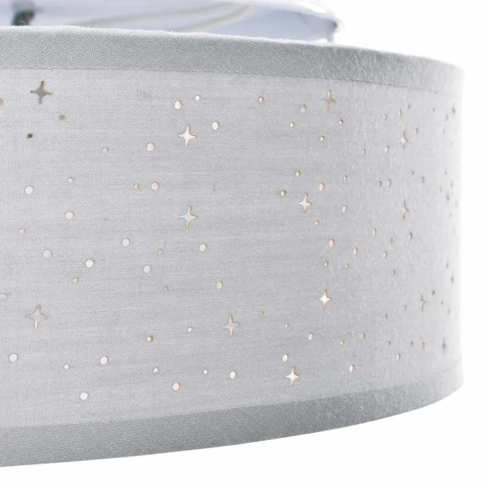 vidaXL Plafonnière met schijnwerpers Grijs 30 x 30 x 13,5 cm Stof