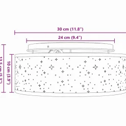 vidaXL Plafonnière met schijnwerpers Grijs 30 x 30 x 13,5 cm Stof