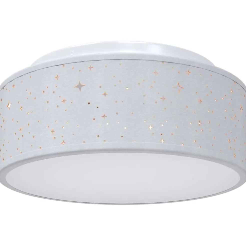 vidaXL Plafonnière met schijnwerpers Grijs 30 x 30 x 13,5 cm Stof