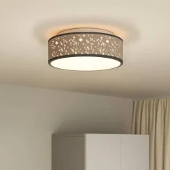 vidaXL Plafonnière met schijnwerpers Zwart 38 x 38 x 13,5 cm Stof