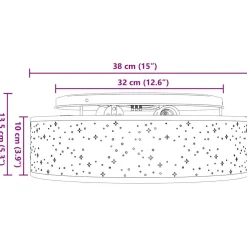 vidaXL Plafonnière met schijnwerpers Zwart 38 x 38 x 13,5 cm Stof