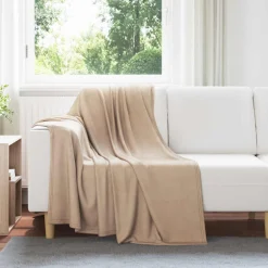 vidaXL plaid Camel 170 x 130 cm 0.34 kg Fleece