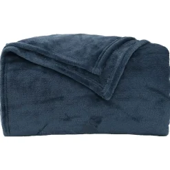 vidaXL plaid Marineblauw 130 x 150 cm 0.51 kg Fleece