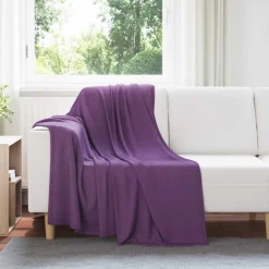 vidaXL plaid Paars 170 x 130 cm 0.31 kg Fleece