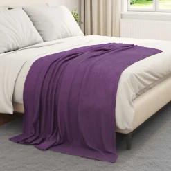 vidaXL plaid Paars 170 x 130 cm 0.31 kg Fleece