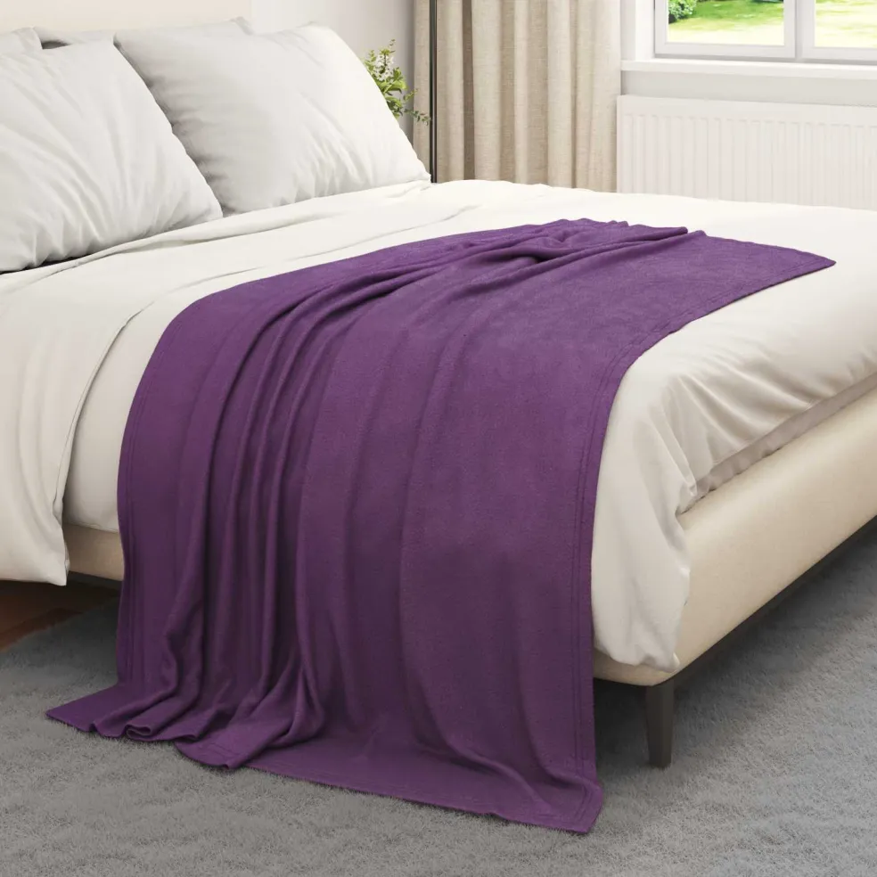 vidaXL plaid Paars 170 x 130 cm 0.31 kg Fleece