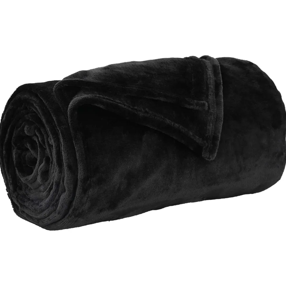 vidaXL plaid Zwart 130 x 150 cm 0.51 kg Fleece