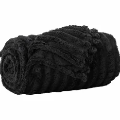 vidaXL plaid Zwart 150 x 130 cm 0.45 kg Fleece