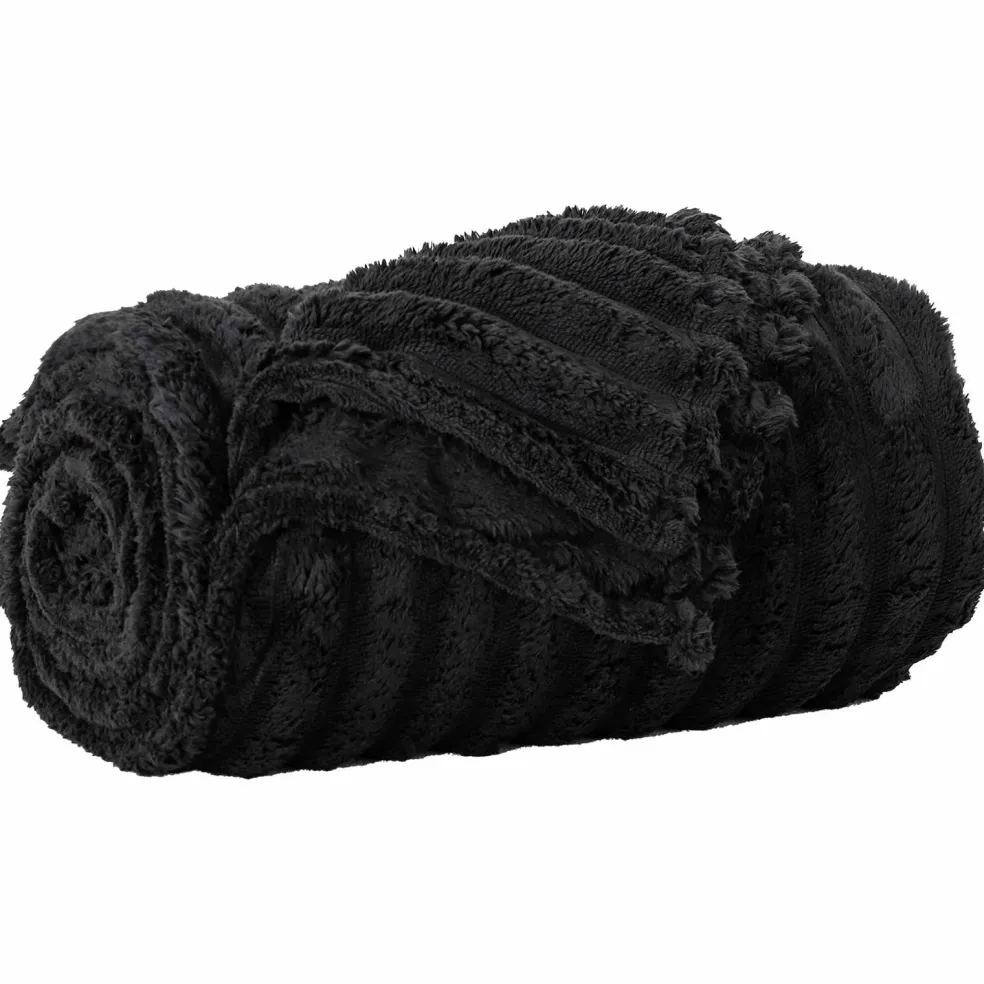 vidaXL plaid Zwart 150 x 130 cm 0.45 kg Fleece
