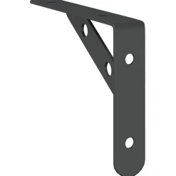vidaXL Plankdragers 4 st 15x2,5x11,5 cm roestvrijstaal zwart