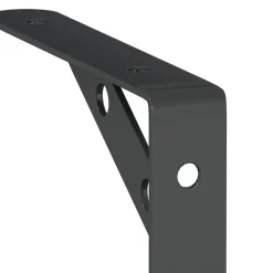vidaXL Plankdragers 4 st 15x2,5x11,5 cm roestvrijstaal zwart