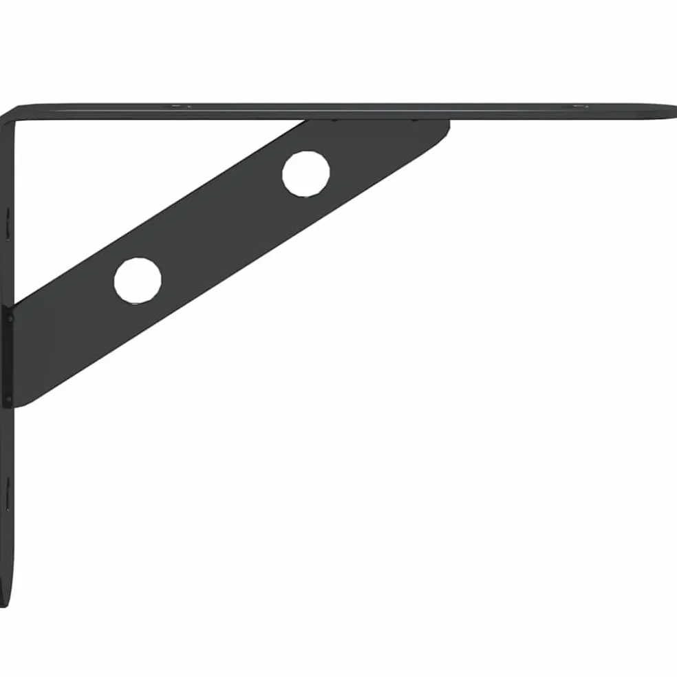 vidaXL Plankdragers 4 st 15x2,5x11,5 cm roestvrijstaal zwart