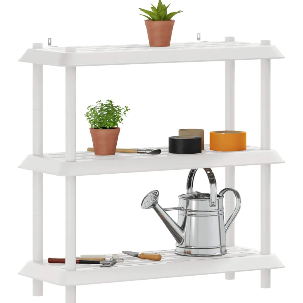 vidaXL Plankenunit 3-laags 100 x 40 x 96 cm PP Wit