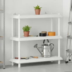 vidaXL Plankenunit 3-laags 100 x 40 x 96 cm PP Wit