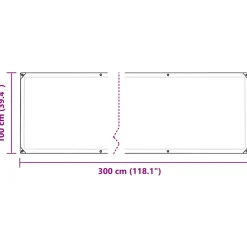 vidaXL Plantenafdekking met zeilringen 1x3 m PVC