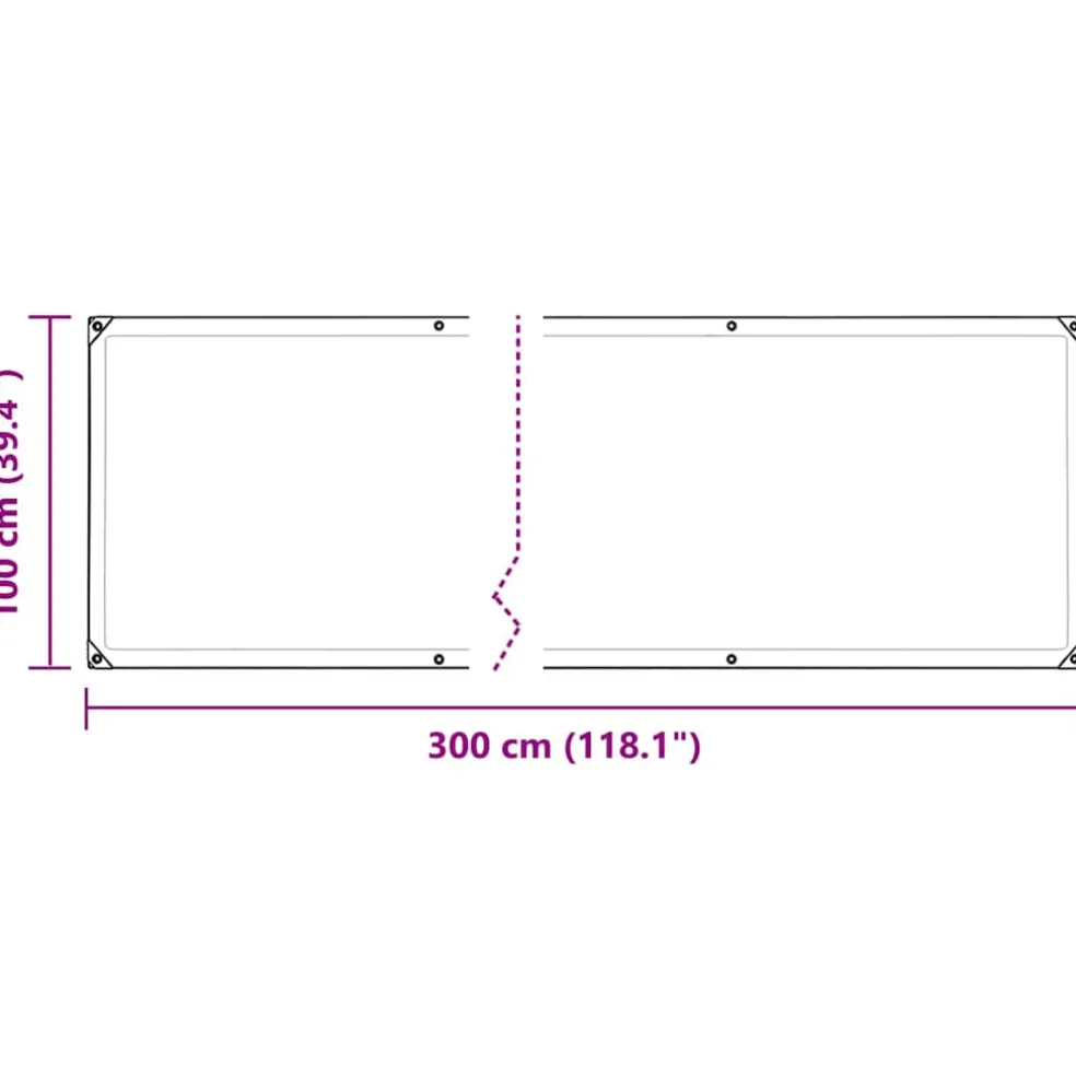 vidaXL Plantenafdekking met zeilringen 1x3 m PVC