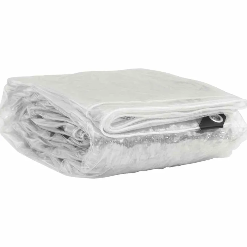 vidaXL Plantenafdekking met zeilringen 1x3 m PVC