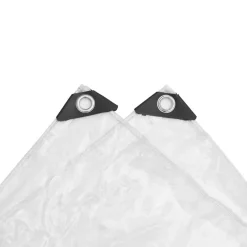 vidaXL Plantenafdekking met zeilringen 1x3 m PVC