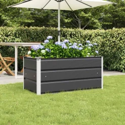 vidaXL Plantenbak Antraciet 100 x 50 x 45 cm Gegalvaniseerd staal