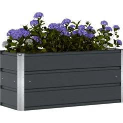 vidaXL Plantenbak Antraciet 100 x 40 x 45 cm Staal
