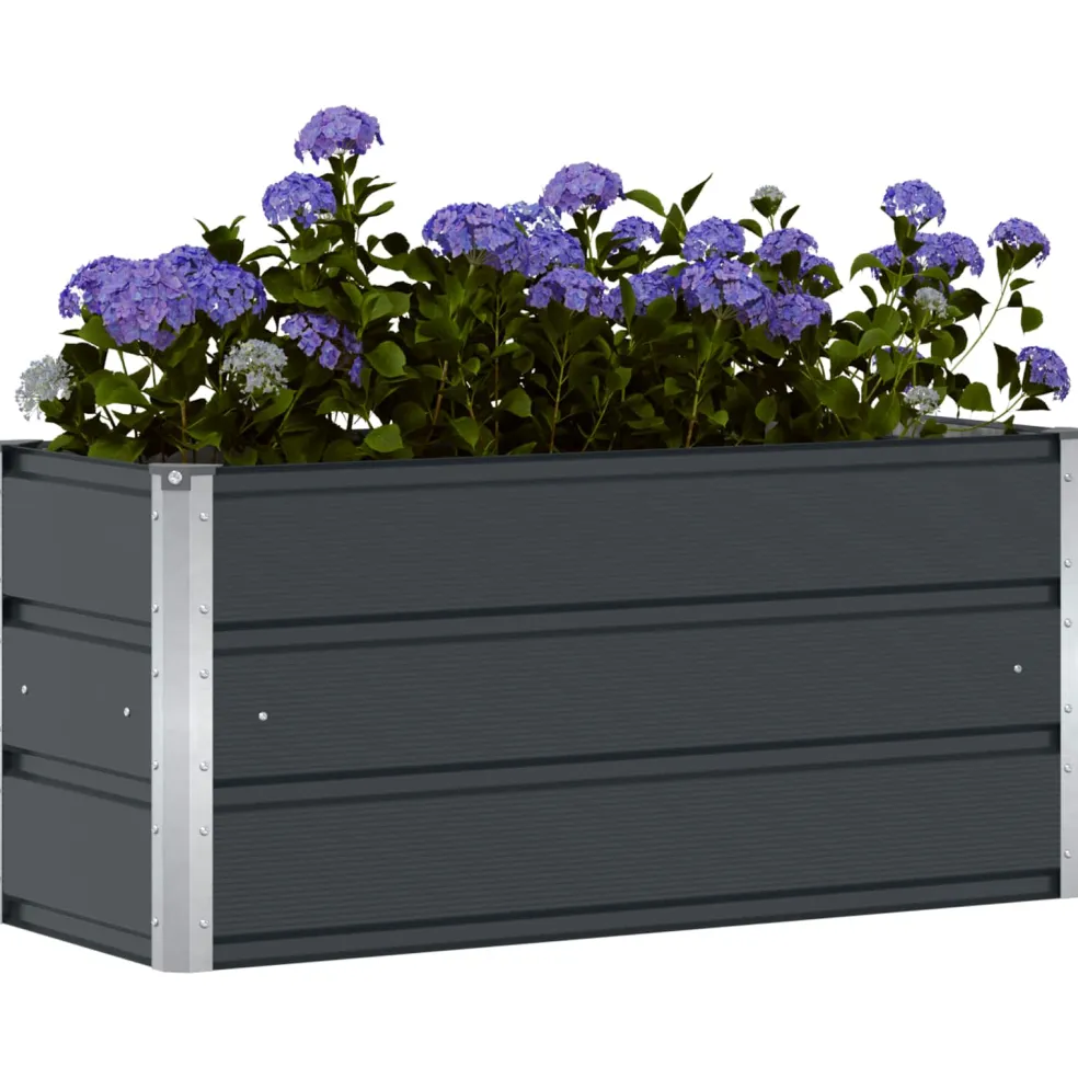vidaXL Plantenbak Antraciet 100 x 40 x 45 cm Staal