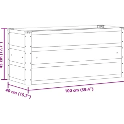 vidaXL Plantenbak Antraciet 100 x 40 x 45 cm Staal