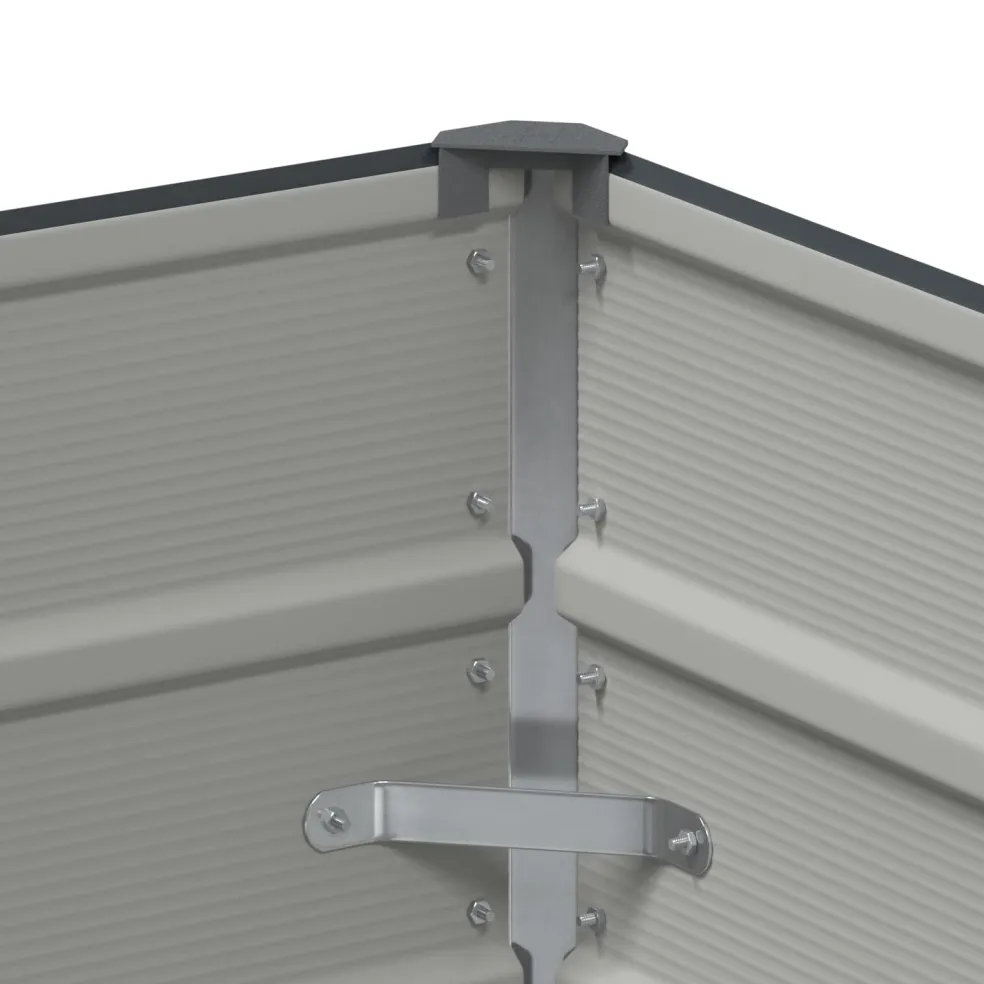 vidaXL Plantenbak Antraciet 100 x 40 x 45 cm Staal