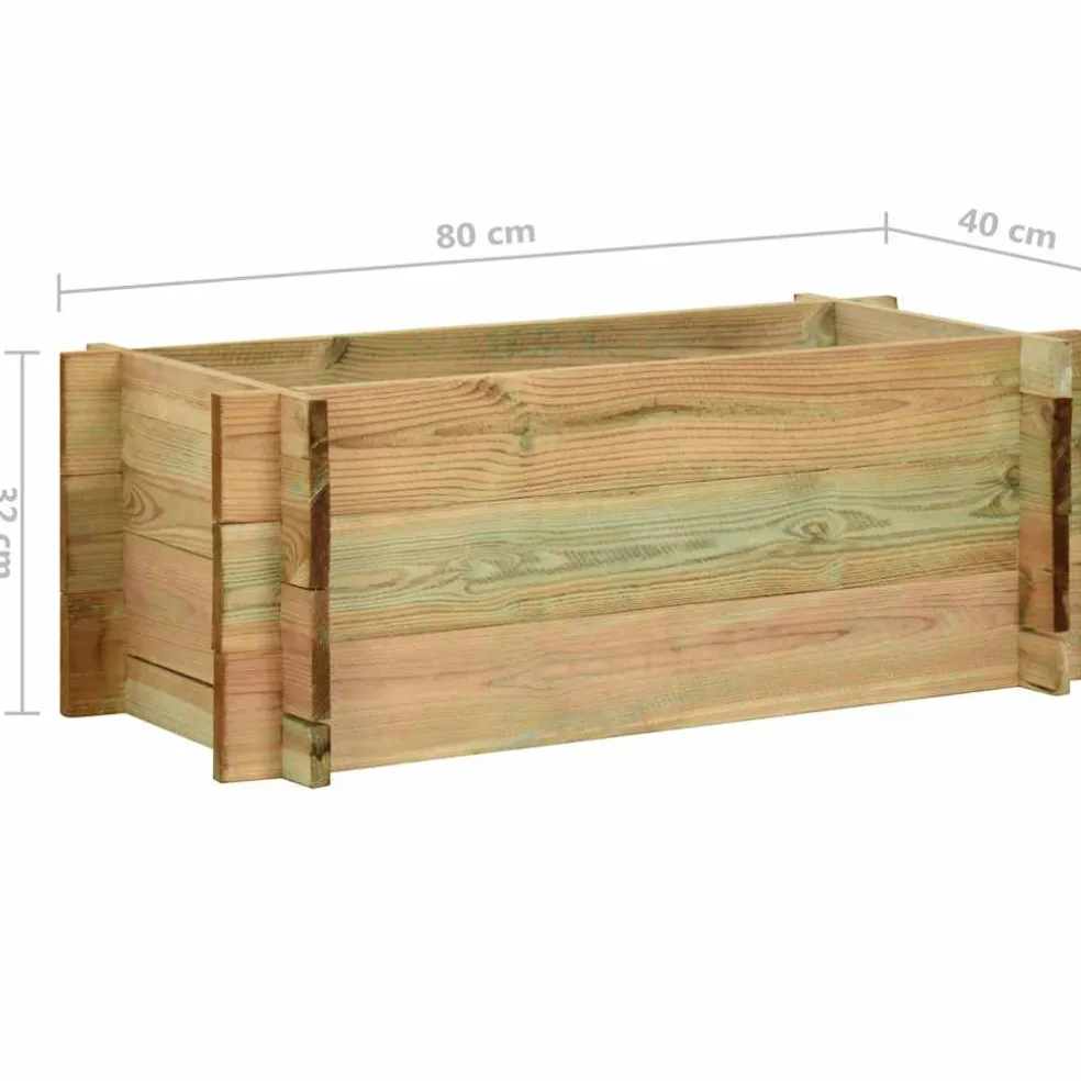 vidaXL Plantenbak 80 cm geïmpregneerd grenenhout
