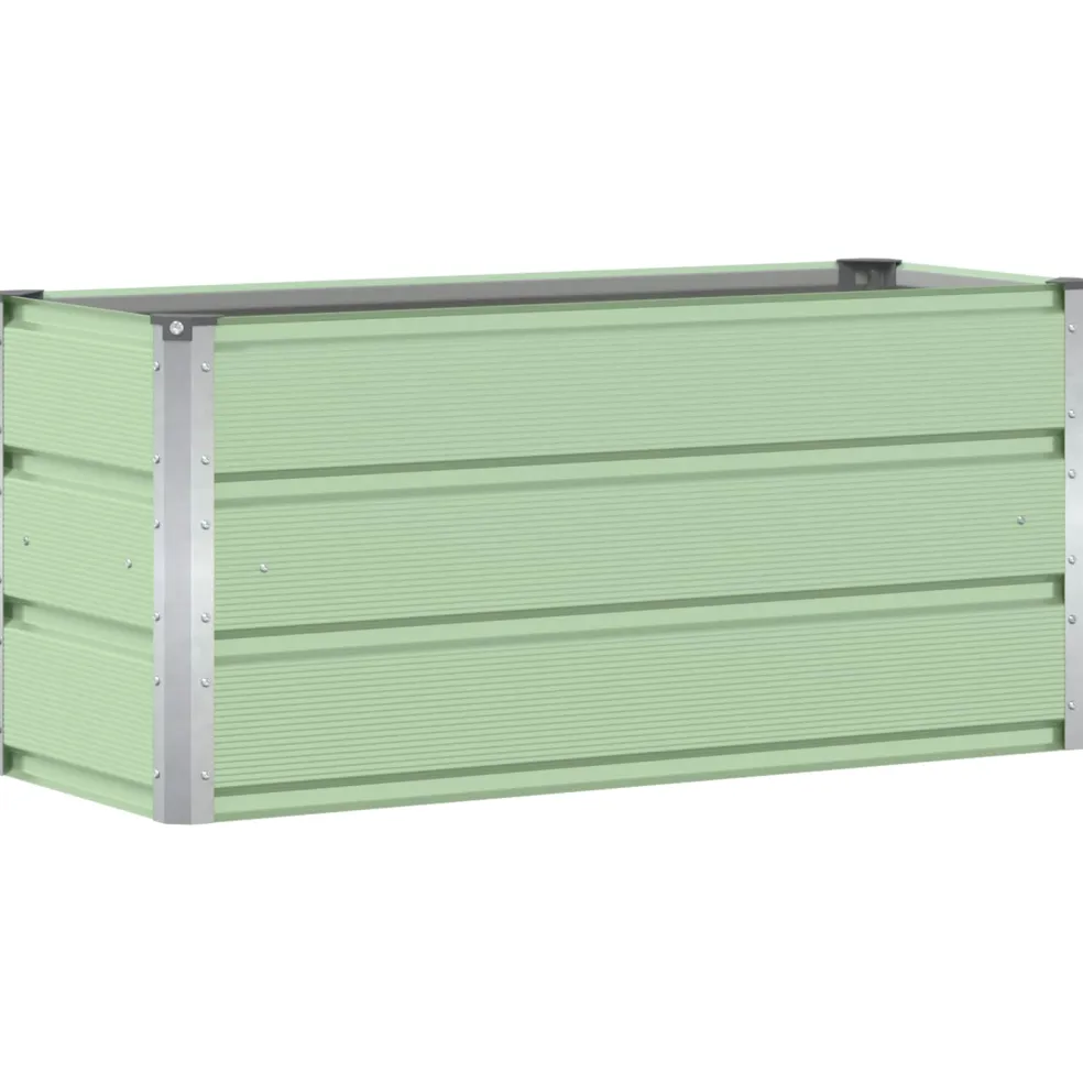 vidaXL Plantenbak Groen 100 x 40 x 45 cm Staal