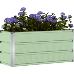 vidaXL Plantenbak Groen 100 x 40 x 45 cm Staal