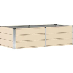 vidaXL Plantenbak Ivoor 160 x 80 x 45 cm Staal