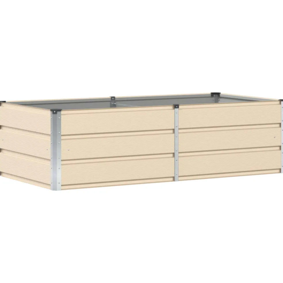 vidaXL Plantenbak Ivoor 160 x 80 x 45 cm Staal