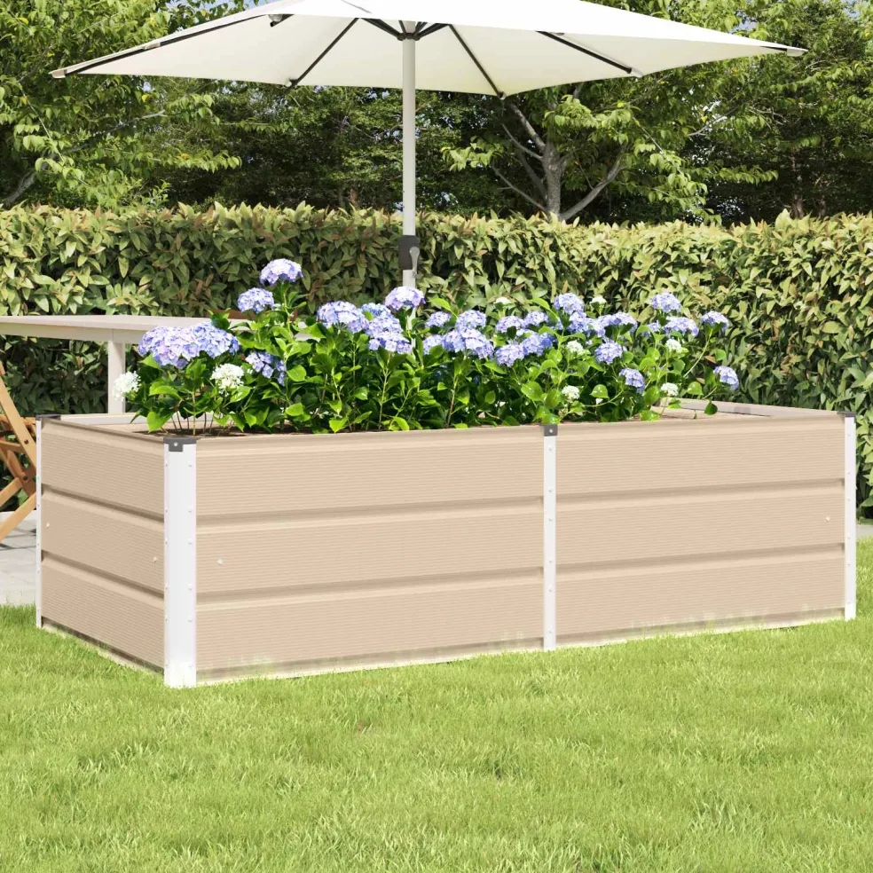 vidaXL Plantenbak Ivoor 160 x 80 x 45 cm Staal