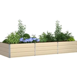 vidaXL Plantenbak Ivoor 290 x 100 x 45 cm Gegalvaniseerd staal