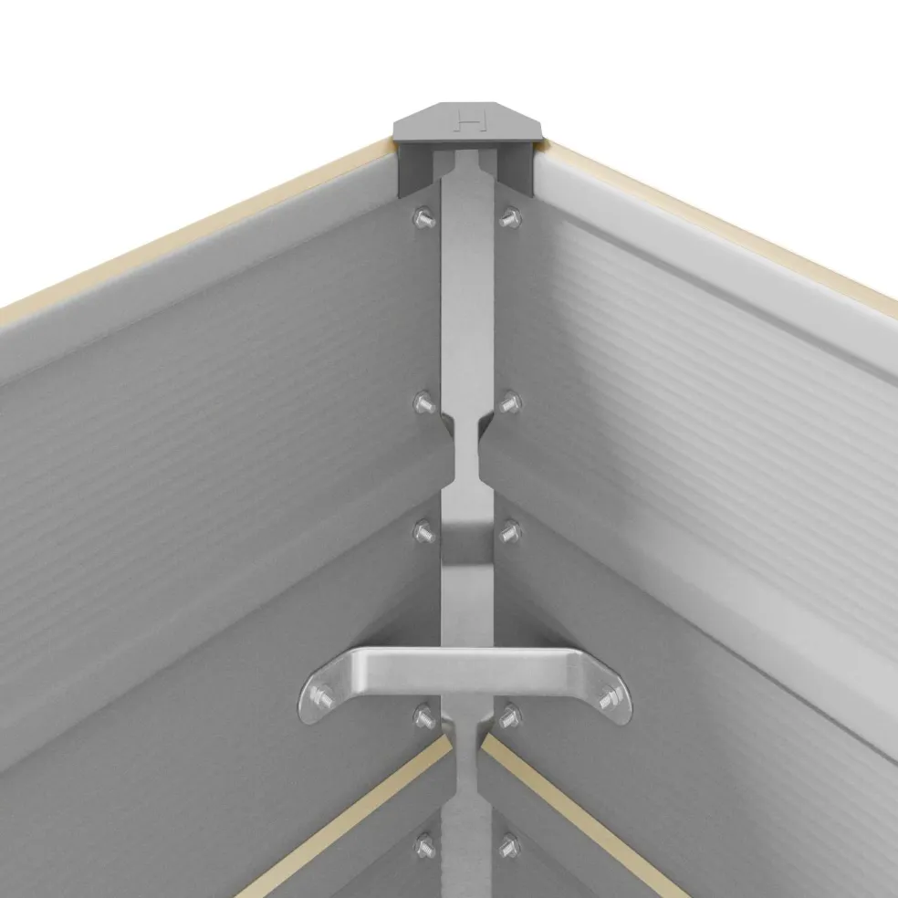 vidaXL Plantenbak Ivoor 290 x 100 x 45 cm Gegalvaniseerd staal