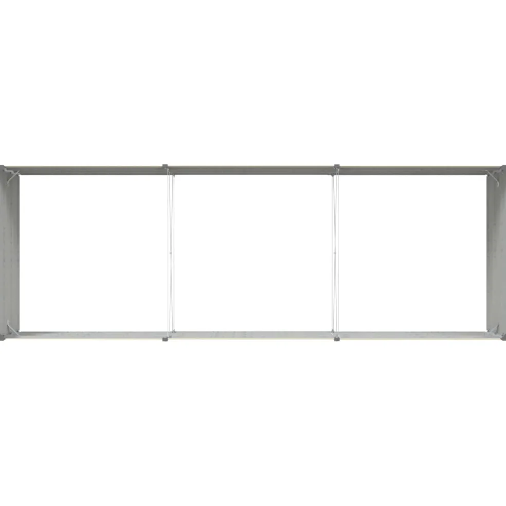 vidaXL Plantenbak Ivoor 290 x 100 x 45 cm Gegalvaniseerd staal