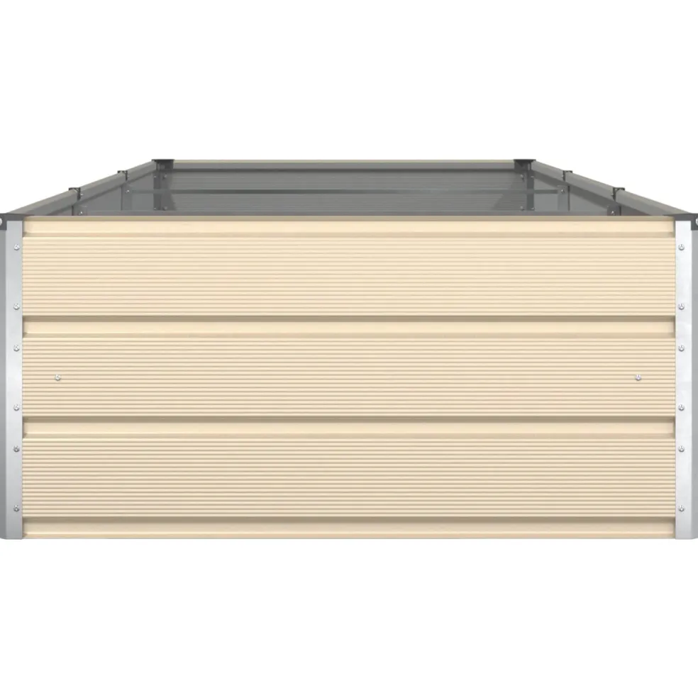 vidaXL Plantenbak Ivoor 290 x 100 x 45 cm Gegalvaniseerd staal