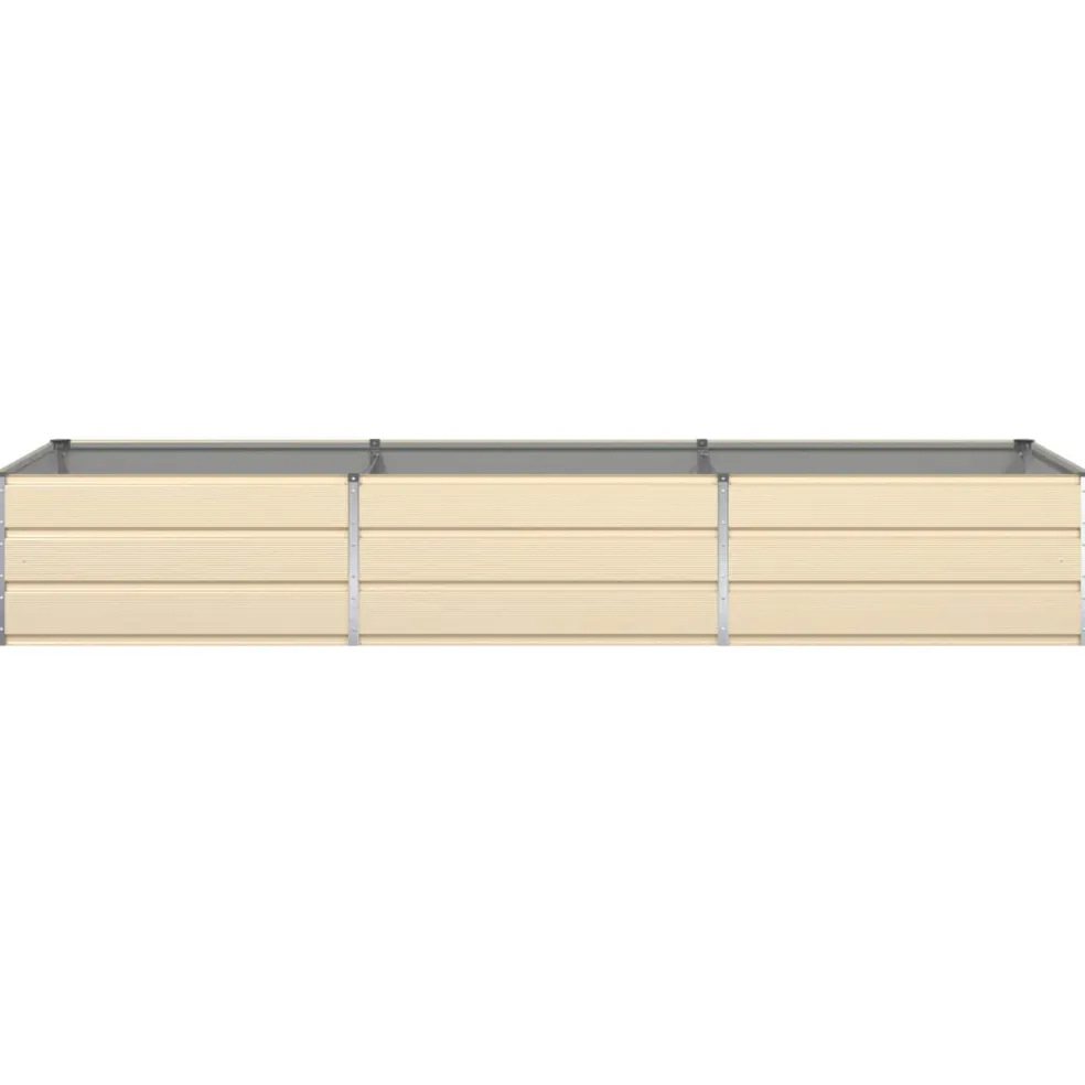 vidaXL Plantenbak Ivoor 290 x 100 x 45 cm Gegalvaniseerd staal